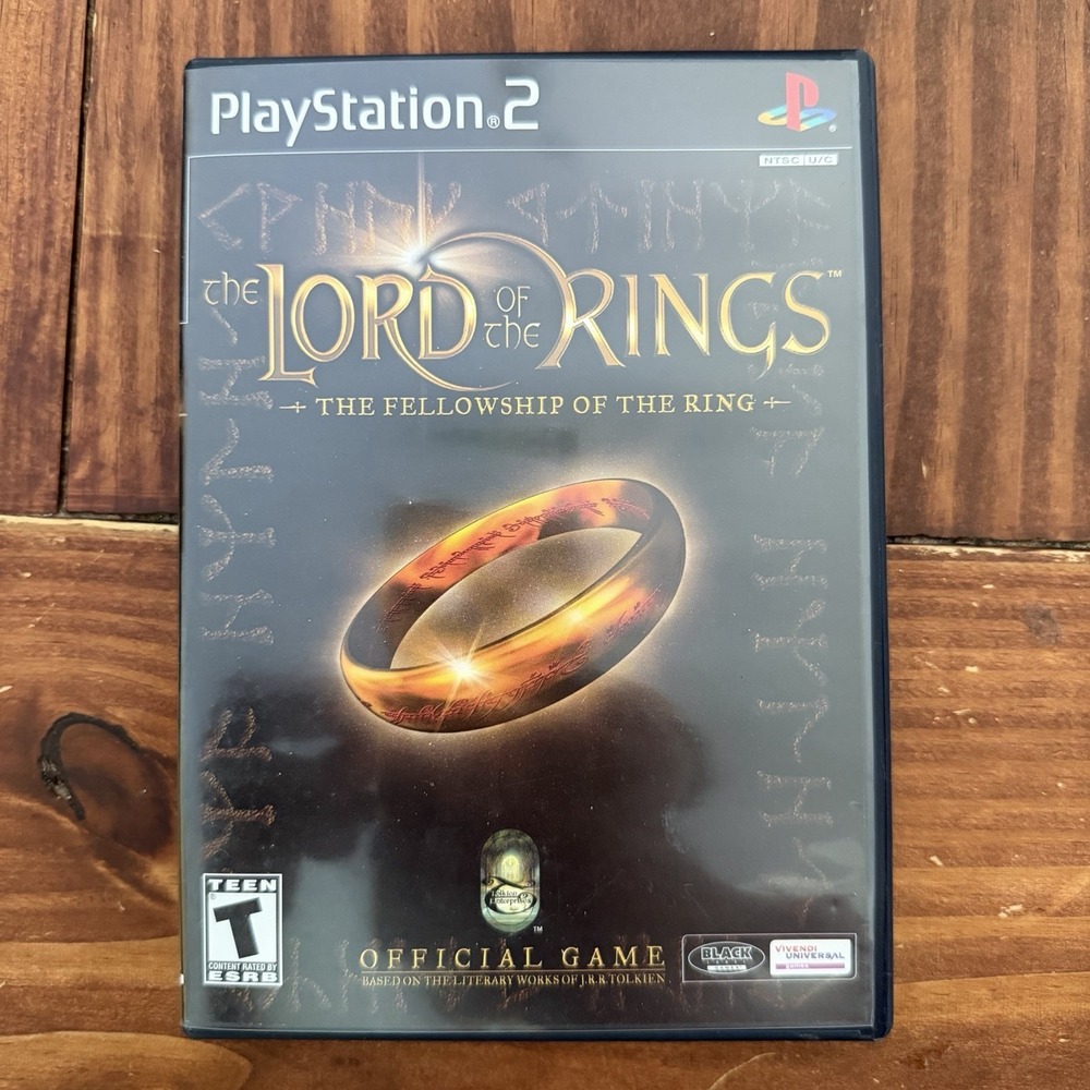 Lord of the Rings Fellowship of the Ring PS2 PlayStation 2 Complete Case Disc PS